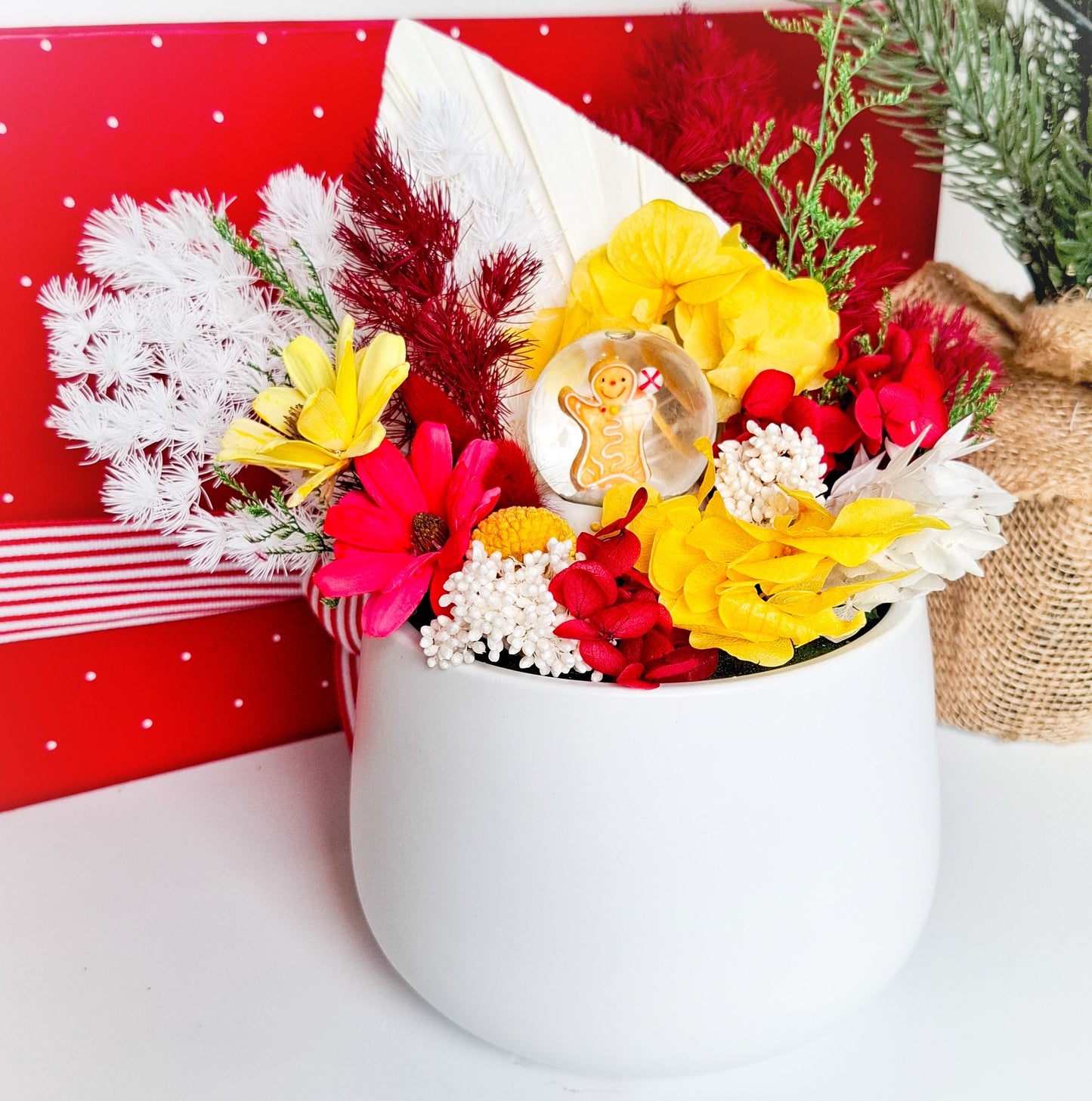 Gingerbread Dried Floral Arrangement