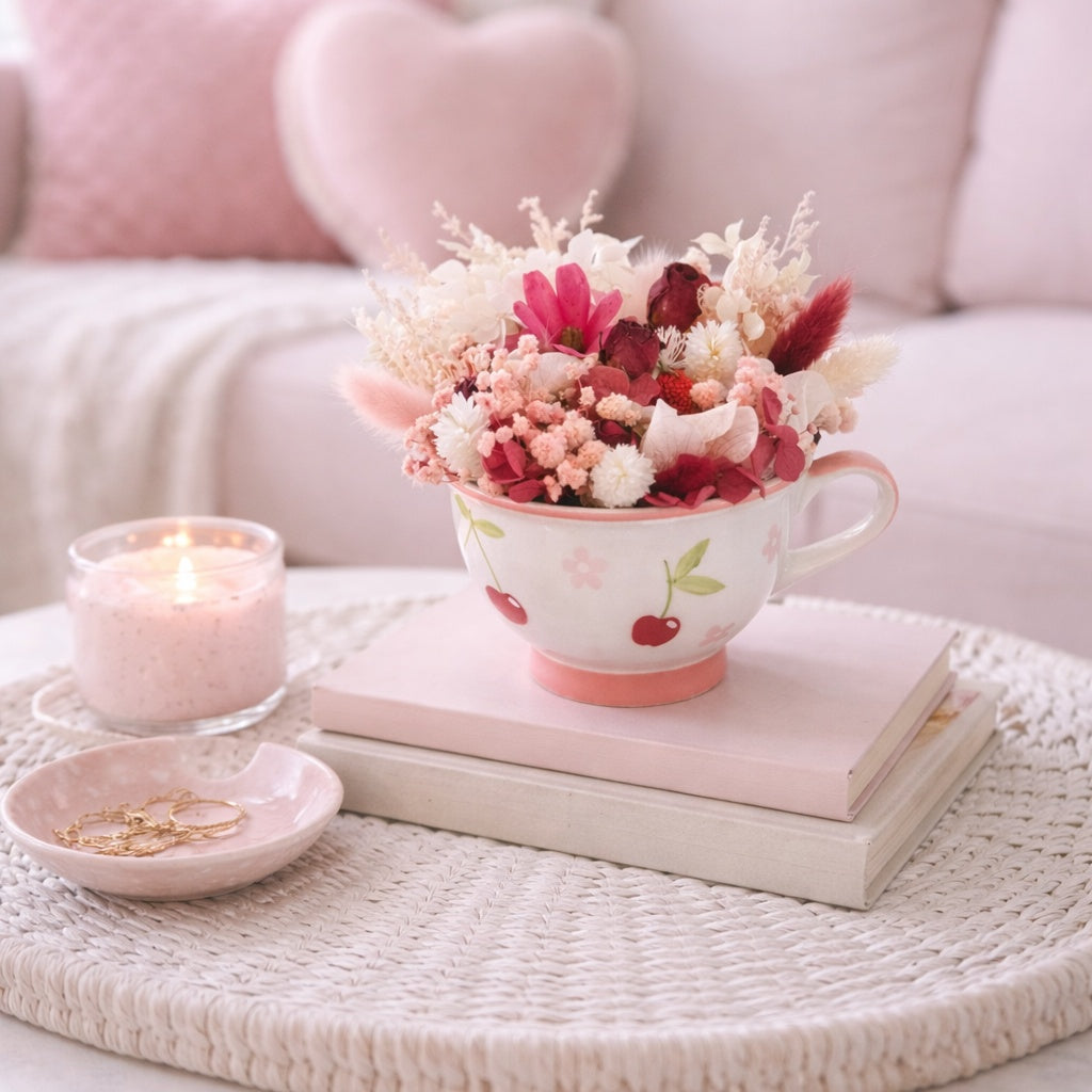 Sweet Cherry Dried Floral Arangement