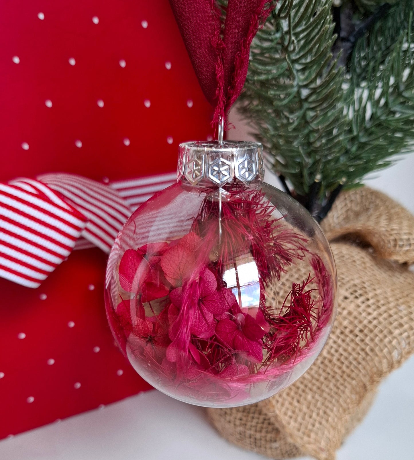 Dried Floral Baubles- Various Colours