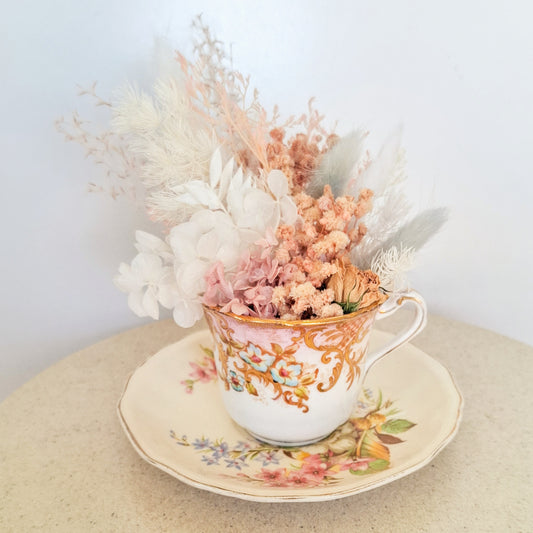 Bella Dried Floral Teacup Arrangement