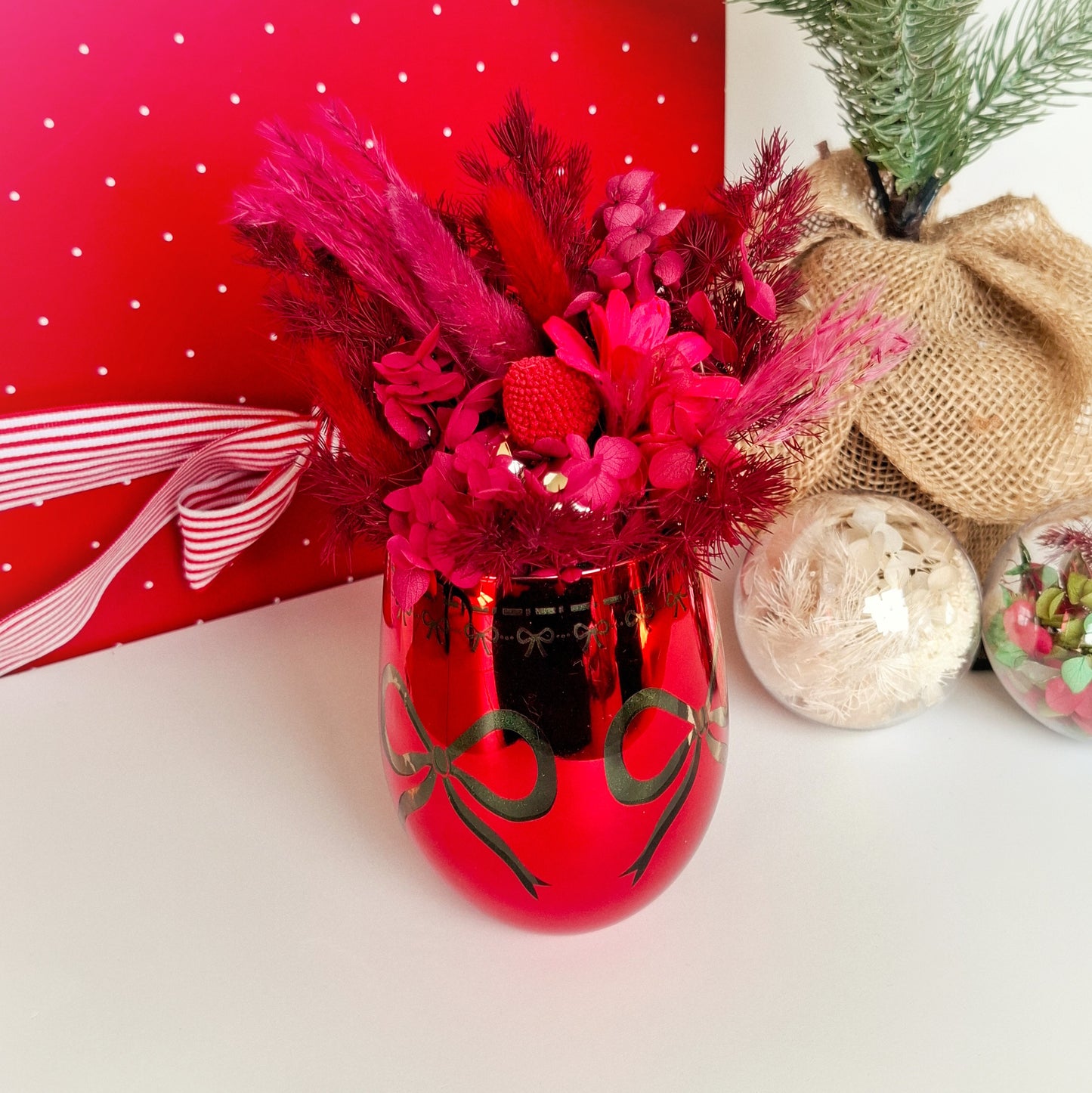 Hollyberry Dried Floral Arrangement