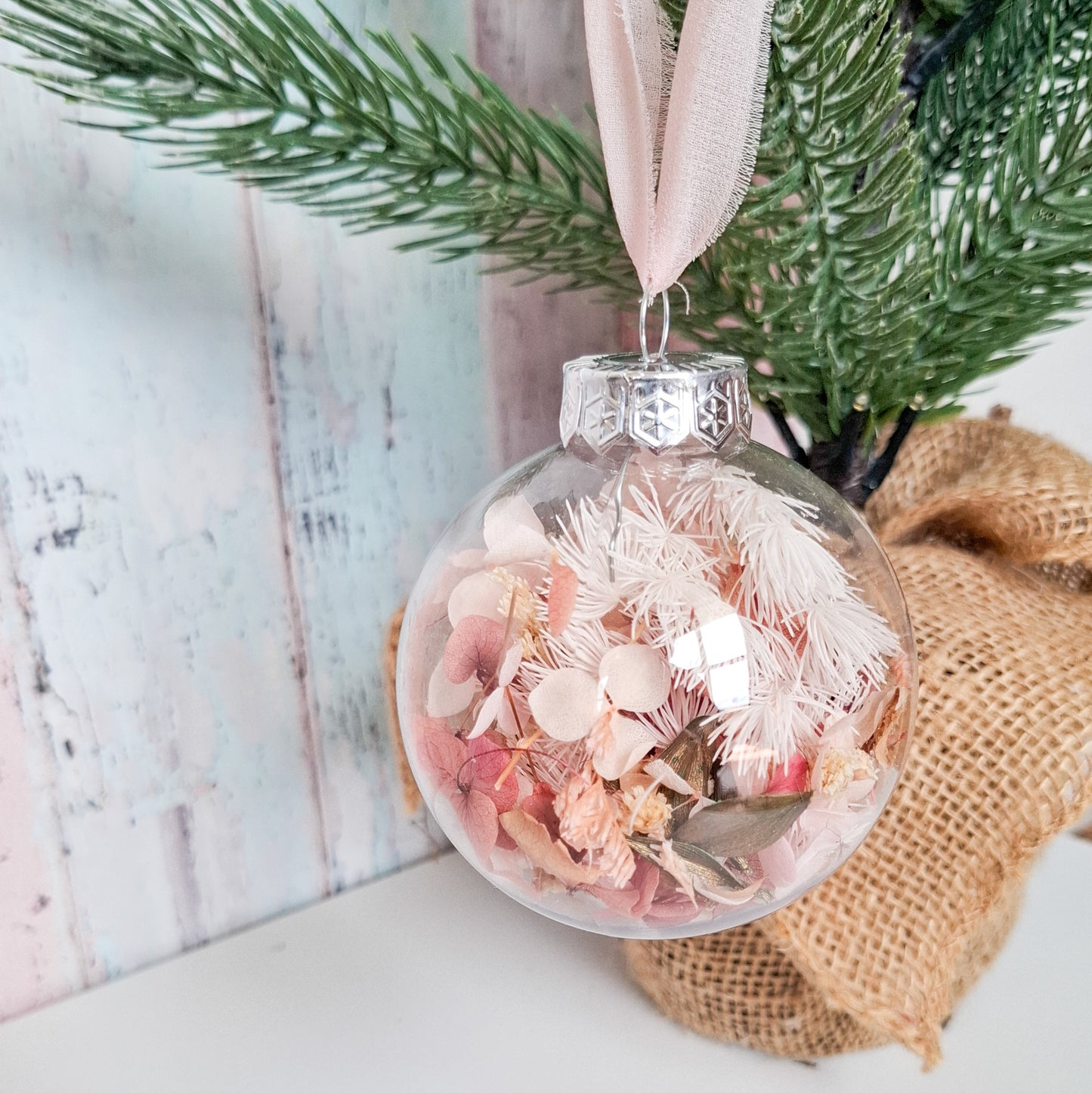 Dried Floral Baubles- Various Colours
