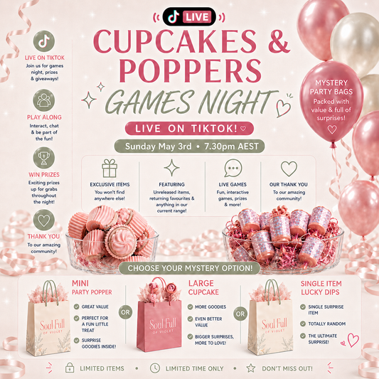Cupcakes & Party Poppers Birthday Games Night!