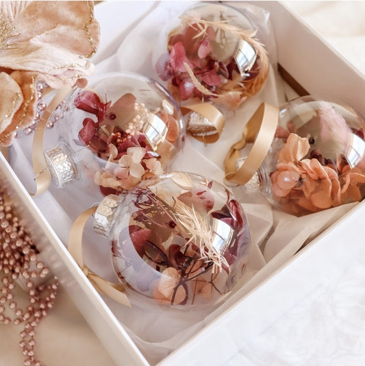 Dried Floral Baubles- Various Colours